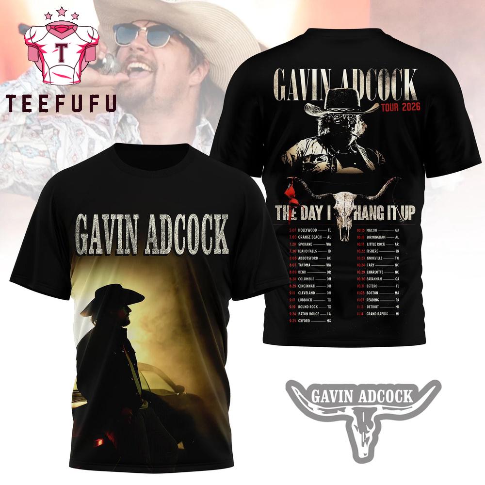 Gavin Adcock 2026 Tour Scheduler T Shirt